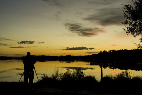 Gary Carter photographing in the NWR.