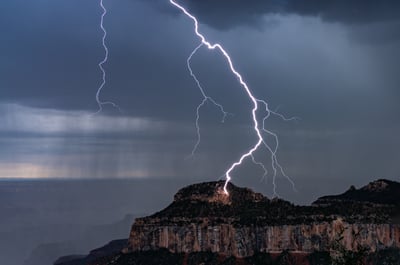 Chasing Lightning at the Grand Canyon by Don Smith