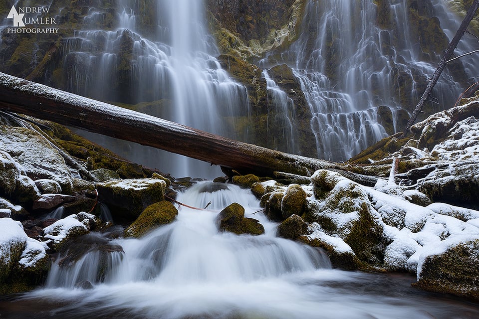 Proxy Falls, Oregon, in winter.