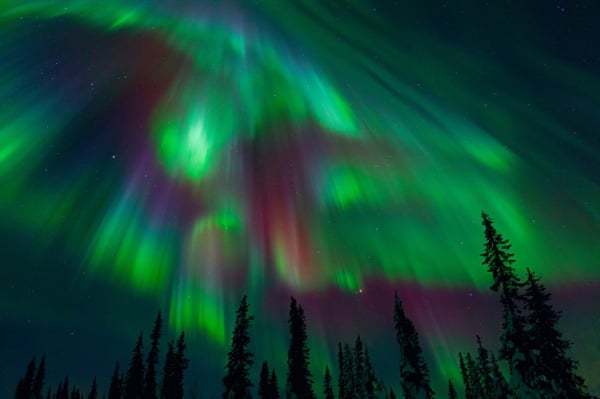 Aurora corona lights in Norway.