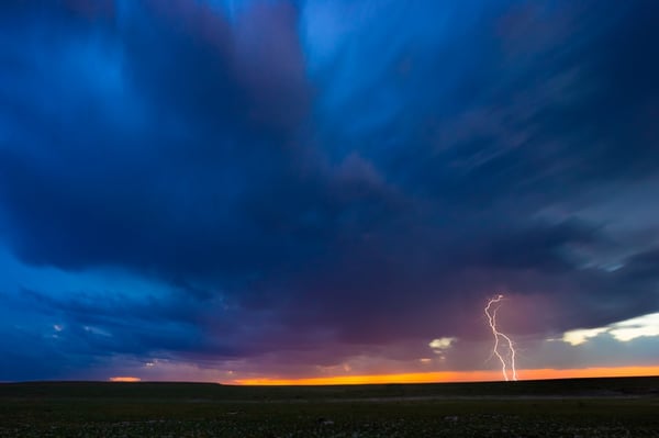 Lightning Strike Near Throckmorton, TX